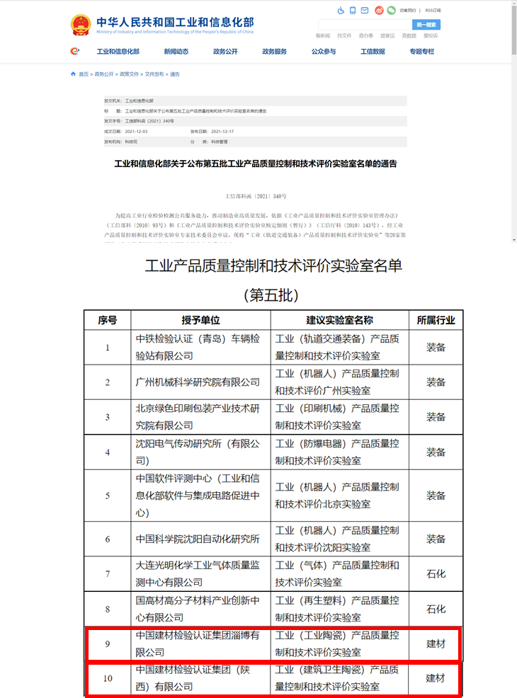 国检集团上榜工信部第五批工业产品质量控制和手艺评价实验室名单.png